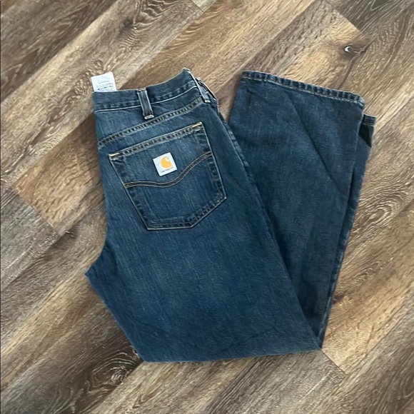 Carhartt Blue Relaxed Denim Jeans - Picture 1 of 4